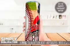 Photo Frame Baseball Mom 20 oz Tumbler Wrap | Png Product Image 4
