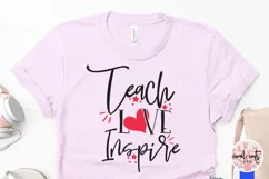Teach love inspire - Teacher SVG EPS DXF PNG Product Image 3