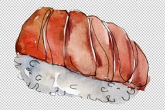 Sushi set Philadelphia watercolor png Product Image 5