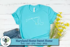 Maryland Home Sweet Home SVG | State Pride SVG Product Image 1