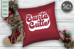 Santa Cutie Retro Christmas SVG - PNG, DXF, EPS, SVG, Cut Product Image 6