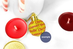 Gold Glitter Bauble Mockup, Christmas Glitter Ball Mockup Product Image 2