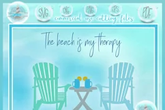 The Beach is my Therapy Quote SVG DXF EPS PNG PDF files Product Image 4