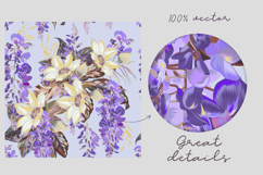 Magic vector wisteria flowers Product Image 6