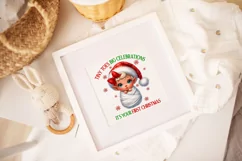 First Baby Christmas, Santa's newest little one PNG. Product Image 3