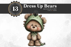 Dress Up Teddy Bears Costume Clipart Set Product Image 6