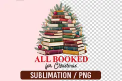 All Booked For Christmas PNG Designs Product Image 1