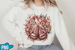 Breast Cancer with boxing gloves PNG Designs Product Image 5