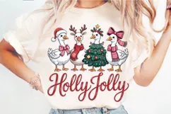 Christmas Goose Holly Jolly PNG Designs Product Image 5