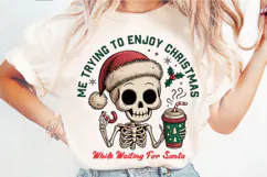 Funny Waiting for Santa Snowman PNG Designs Product Image 5