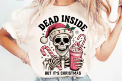 Dead Inside But It is Christmas PNG Designs Product Image 5