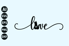 love Svg, Funny Cat Svg Product Image 1