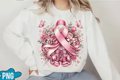 Breast Cancer with boxing gloves PNG Designs Product Image 5