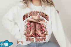 Give Breast Cancer The Boot PNG Designs Product Image 5