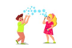 kid soap bubbles vector Product Image 1