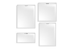 Badges Blank Accessories Different Size Set Vector Product Image 1