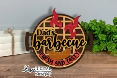 Father's day sign ornament Dad's BBQ SVG Laser cut file Product Image 1