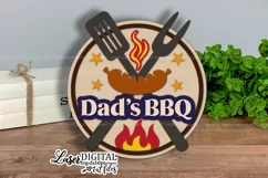 Dad's BBQ SVG Laser cut file Father's day sign ornament Product Image 1