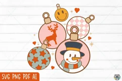 Christmas svg, Christmas Baubles svg, Retro Christmas svg Product Image 2