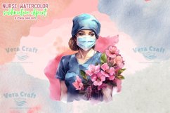 Nurse Watercolor Sublimation Clipart Product Image 6