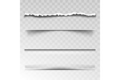 Paper Sheets Shadow Different Shapes Set Vector Product Image 1