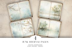 Watercolour Scenic Junk Journal Digital Paper Bi-fold Product Image 1