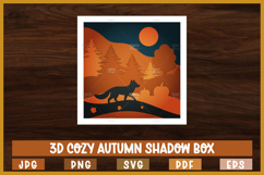 6 Autumn landscape shadow box ,Autumn Paper cut Product Image 6