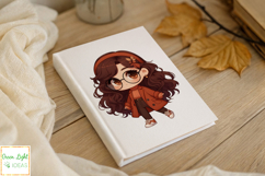 Kawaii Chibi Fall Girls Clipart, Autumn Cute Fashion Girls Product Image 5