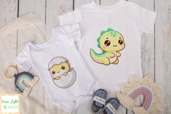 Cute Baby Dinosaurs Clipart, Kawaii Dino Graphics, Cute Dino Product Image 5
