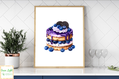 Blueberries Cakes Clipart, Blueberries Desserts Graphics Product Image 5