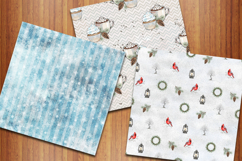 Watercolor Cozy Winter Seamless Patterns, Winter Backgrounds Product Image 5
