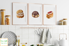 Watercolor Pastry Clipart, Desserts Graphics PNG, Sweet Food Product Image 5