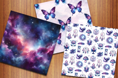 Galaxy Cosmic Mystical Digital Papers, Celestial Backgrounds Product Image 5