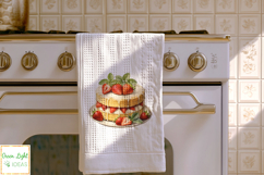 Watercolor Strawberry Cakes Clipart, Birthday Cakes Graphics Product Image 5