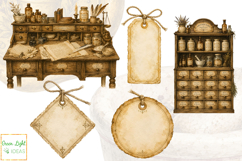Vintage Apothecary Junk Journal Ephemera Clipart Product Image 5