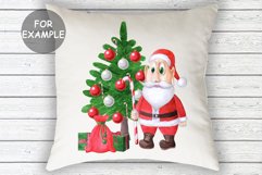 Santa Claus sublimation design, Christmas tree Santa PNG Product Image 6
