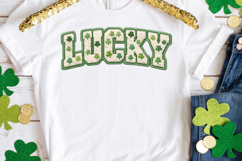 Lucky Chenille png | St Patricks Day Patch Shirt Design Product Image 4