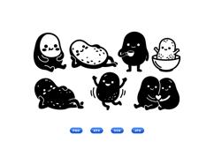 Hand Drawn Potato Mascot Clipart For Crafts Product Image 1