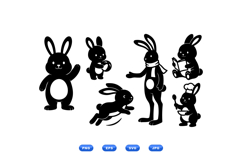 Hand Drawn Bunny SVG For Easter Crafts Product Image 1