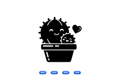 Cute Cactus SVG Clipart For Kids Crafts Product Image 1