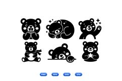 Hand Drawn Bear SVG Clipart For Kids Projects Product Image 1