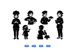 Hand Drawn Chef Characters For Crafts Product Image 1