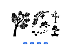 Hand Drawn Sakura Clipart For Wedding Invites Product Image 1