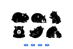 Hand Drawn Wombat SVG Illustration Kit For Crafts Product Image 1