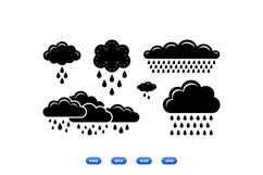 Hand Drawn Rain Cloud SVG For Nursery Prints Product Image 1