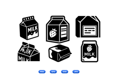 Milk Packaging Vector For Crafts Product Image 1