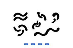 Abstract Wavy Line Elements For Crafting Product Image 1