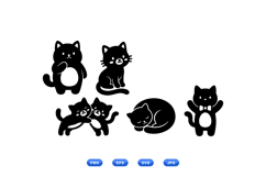 Hand Drawn Cat SVG For Kids Crafts Product Image 1