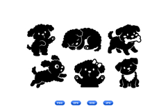 Hand Drawn Puppy Illustration For Crafts Product Image 1