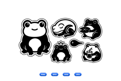 Cute Frog Sticker For Crafts And Printables Product Image 1